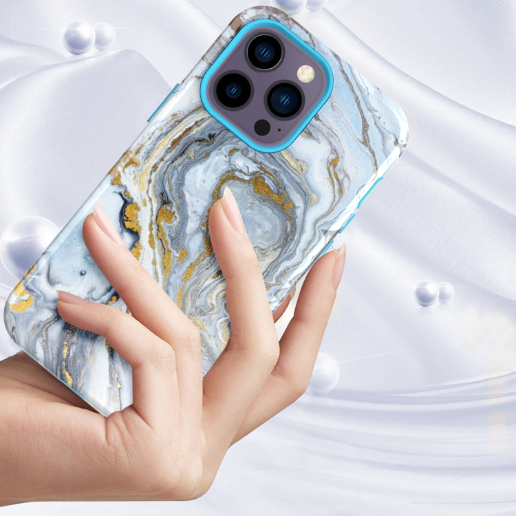 For iPhone 14 Pro Varnishing Water Stick TPU + Hard Plastic Phone Case(10022 Marble) For iPhone 14 Pro Varnishing Water Stick TPU + Hard Plastic Phone Case(10022 Marble)