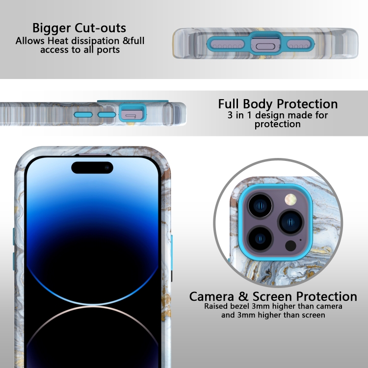 For iPhone 14 Pro Varnishing Water Stick TPU + Hard Plastic Phone Case(10022 Marble) For iPhone 14 Pro Varnishing Water Stick TPU + Hard Plastic Phone Case(10022 Marble)