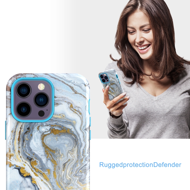 For iPhone 14 Pro Varnishing Water Stick TPU + Hard Plastic Phone Case(10022 Marble) For iPhone 14 Pro Varnishing Water Stick TPU + Hard Plastic Phone Case(10022 Marble)