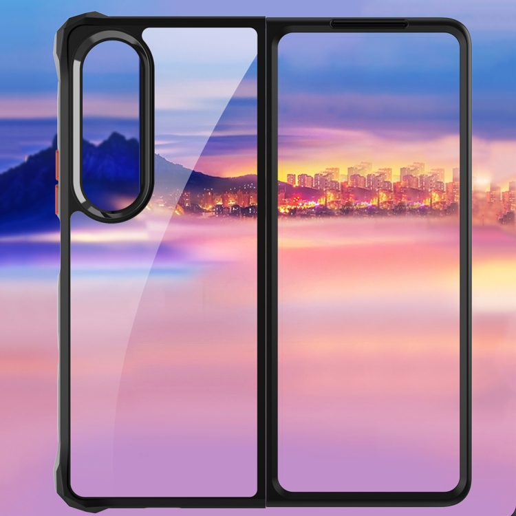 For Samsung Galaxy Z Fold4 Water Cube High Transparent Space Phone Case(Red) For Samsung Galaxy Z Fold4 Water Cube High Transparent Space Phone Case(Red)