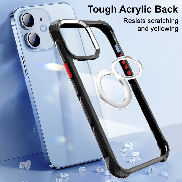 For iPhone 12 Water Cube High Permeability Space Phone Case with Invisible Holder(Pink) For iPhone 12 Water Cube High Permeability Space Phone Case with Invisible Holder(Pink)