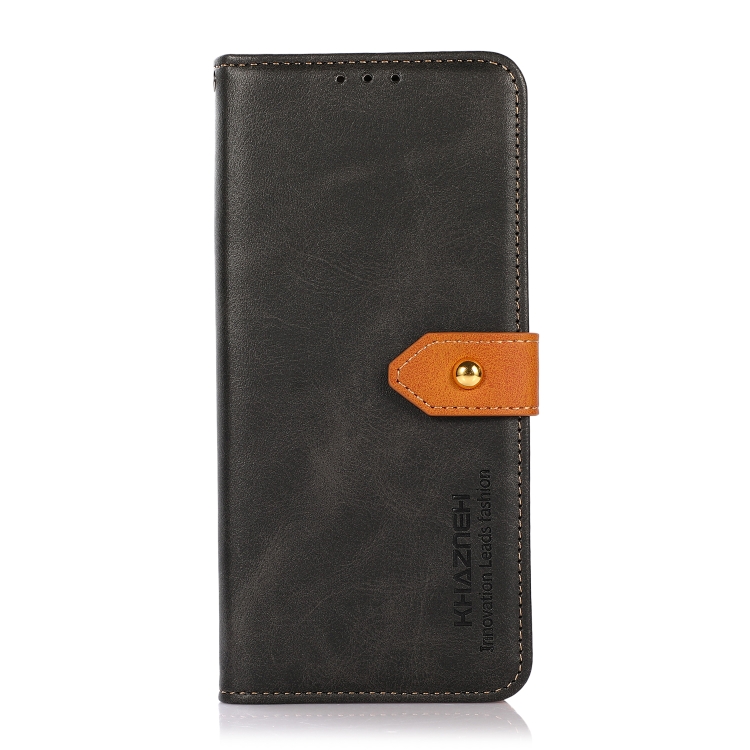 For Samsung Galaxy S23+ KHAZNEH Dual-color Cowhide Texture Leather Phone Case(Black) For Samsung Galaxy S23+ KHAZNEH Dual-color Cowhide Texture Leather Phone Case(Black)