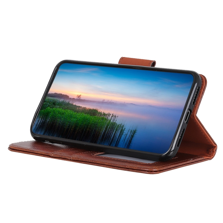 For Samsung Galaxy S23+ Nappa Texture Leather Phone Case(Brown)