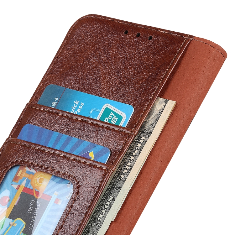 For Samsung Galaxy S23+ Nappa Texture Leather Phone Case(Brown)