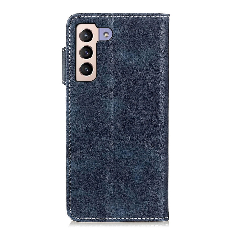 For Samsung Galaxy S23+ S-Type Stitching Calf Texture Leather Phone Case(Blue) For Samsung Galaxy S23+ S-Type Stitching Calf Texture Leather Phone Case(Blue)