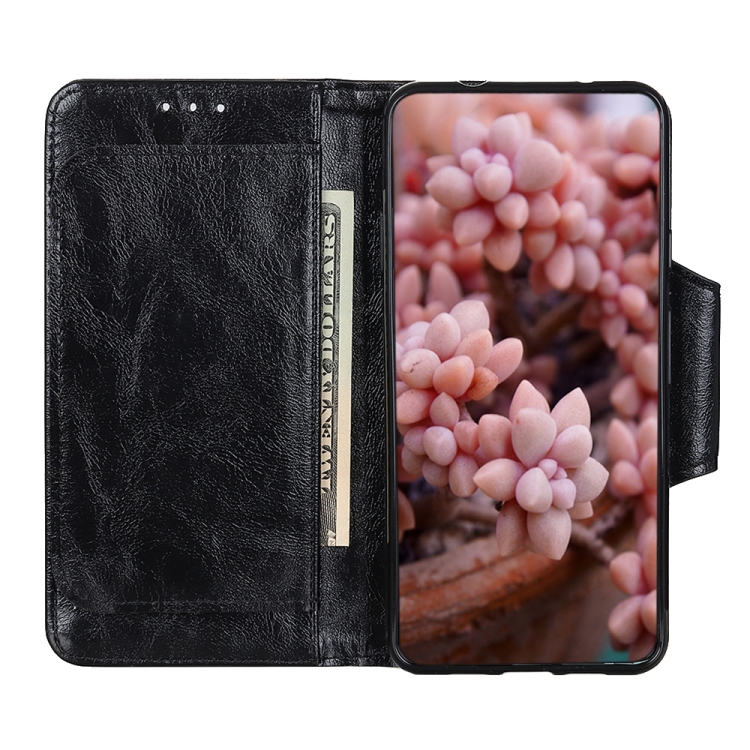 For Samsung Galaxy S23+ Crazy Horse Texture Magnetic Buckle Leather Phone Case(Black)
