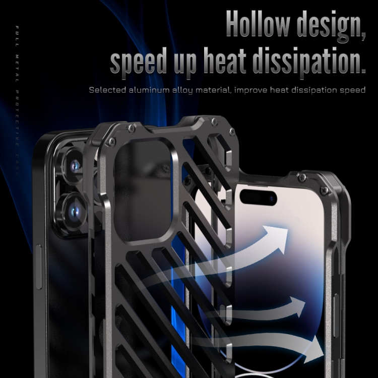 For iPhone 14 R-JUST Breathable Armor Phone Case(Silver Grey) For iPhone 14 R-JUST Breathable Armor Phone Case(Silver Grey)