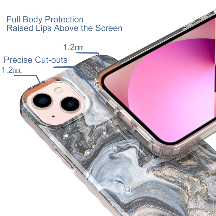 For iPhone 13 Marble Pattern IMD Phone Case(P-GWL10084) - 3
