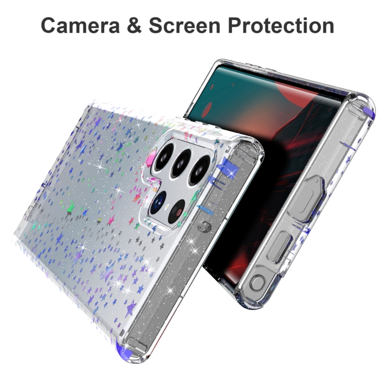 For Samsung Galaxy S22 Ultra 5G Laser IMD Phone Case(GWL041BL Star)