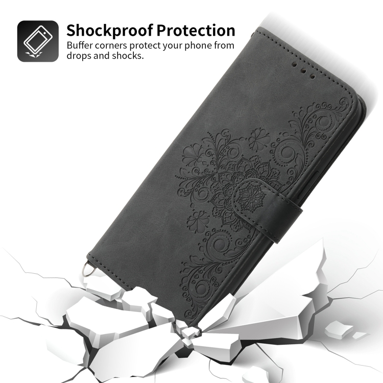 For iPhone 12 Pro Max Skin-feel Flowers Embossed Wallet Leather Phone Case(Black) For iPhone 12 Pro Max Skin-feel Flowers Embossed Wallet Leather Phone Case(Black)