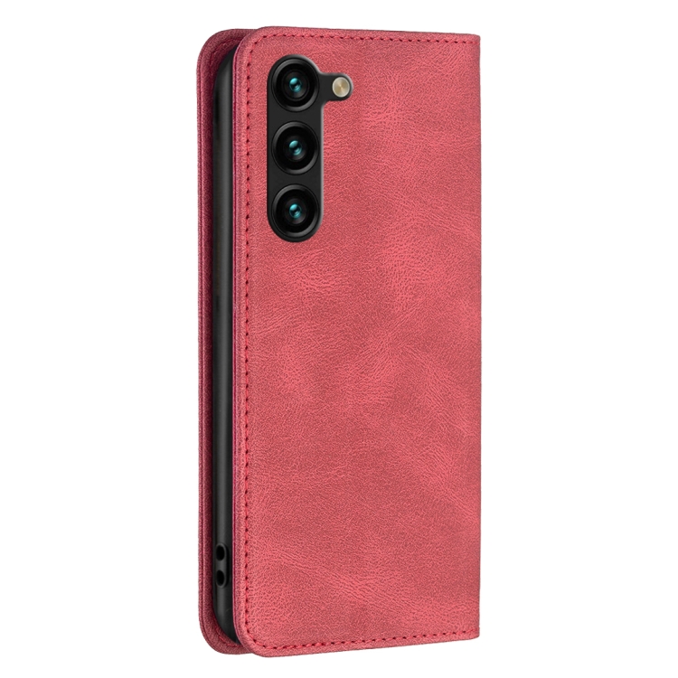 For Samsung Galaxy S23+ 5G Magnetic RFID Blocking Anti-Theft Leather Phone Case(Red) For Samsung Galaxy S23+ 5G Magnetic RFID Blocking Anti-Theft Leather Phone Case(Red)