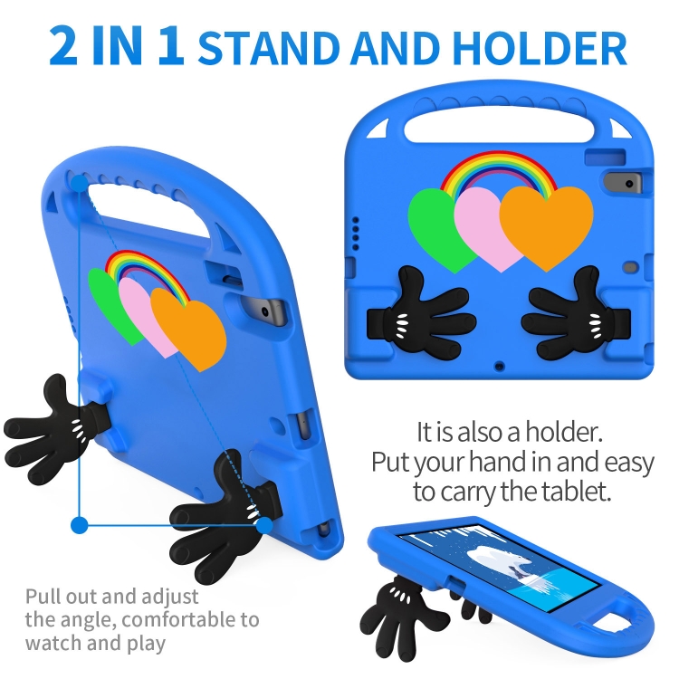 For iPad Air / Air 2 / 9.7 2017 / 9.7 2018 Love Small Palm Holder EVA Tablet Case(Blue) For iPad Air / Air 2 / 9.7 2017 / 9.7 2018 Love Small Palm Holder EVA Tablet Case(Blue)