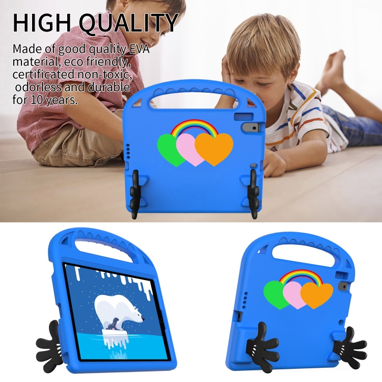 For iPad Air / Air 2 / 9.7 2017 / 9.7 2018 Love Small Palm Holder EVA Tablet Case(Blue) For iPad Air / Air 2 / 9.7 2017 / 9.7 2018 Love Small Palm Holder EVA Tablet Case(Blue)