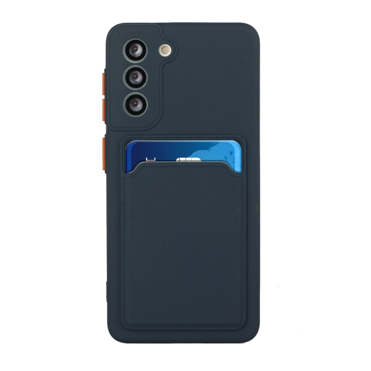 For Samsung Galaxy S22 5G Card Slot Design Shockproof TPU Phone Case(Dark Blue) For Samsung Galaxy S22 5G Card Slot Design Shockproof TPU Phone Case(Dark Blue)