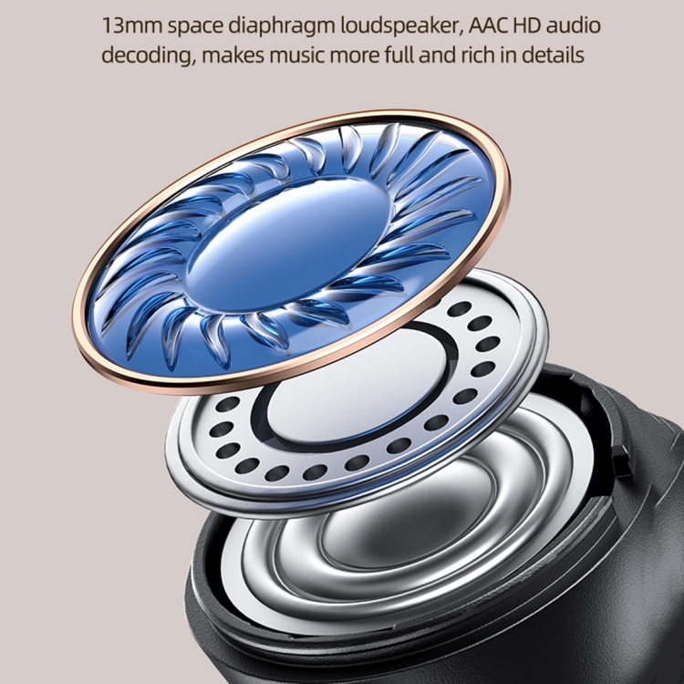 USAMS US14 ENC Dual Microphone Noise Cancelling TWS Wireless Bluetooth Earphone(Blue)