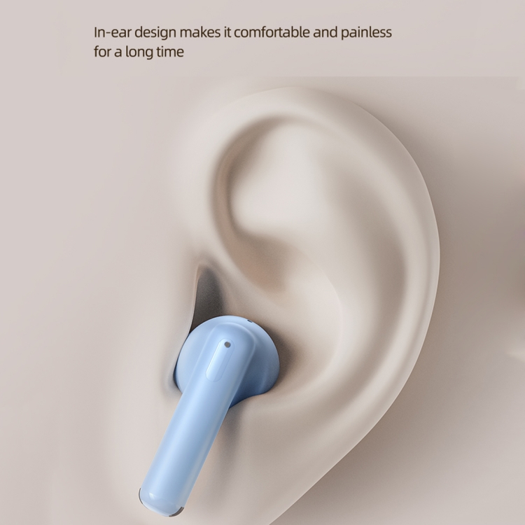 USAMS US14 ENC Dual Microphone Noise Cancelling TWS Wireless Bluetooth Earphone(Blue)