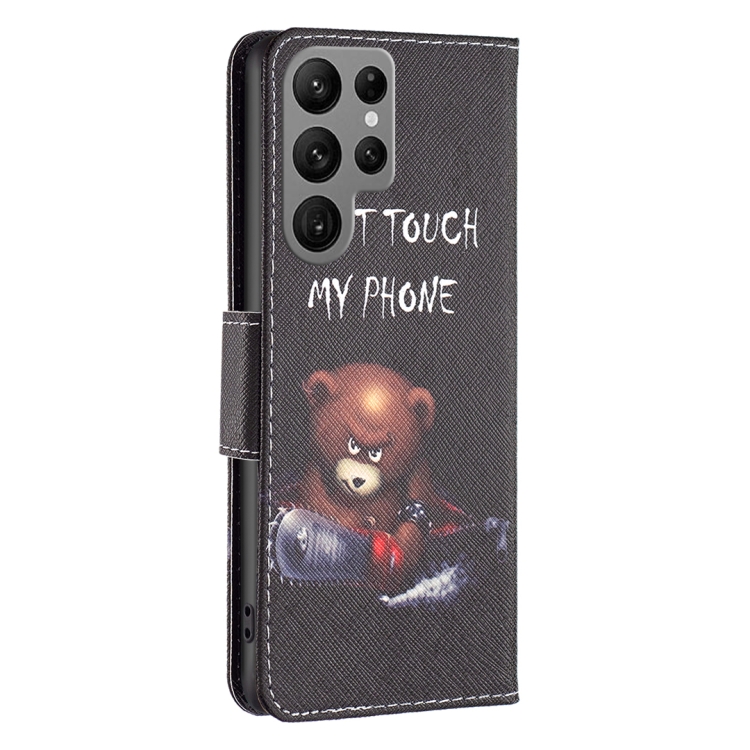 For Samsung Galaxy S23 Ultra 5G Drawing Pattern Leather Phone Case(Bear) For Samsung Galaxy S23 Ultra 5G Drawing Pattern Leather Phone Case(Bear)
