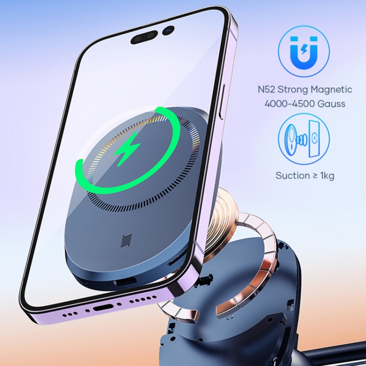 ROCK W39 Shock-absorption Magnetic Car Wireless Charging Holder(Black) ROCK W39 Shock-absorption Magnetic Car Wireless Charging Holder(Black)