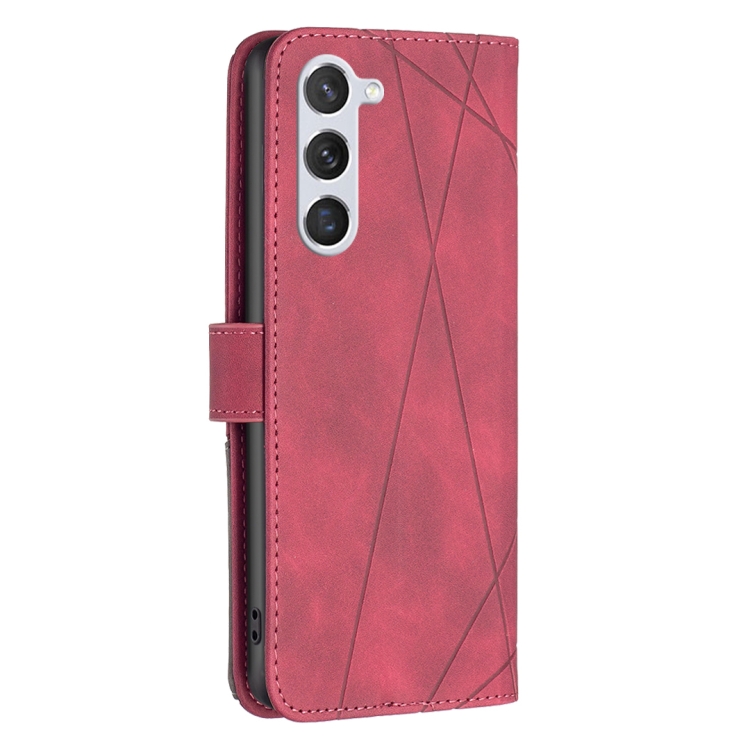 For Samsung Galaxy S23 5G Magnetic Buckle Rhombus Texture Leather Phone Case(Red) For Samsung Galaxy S23 5G Magnetic Buckle Rhombus Texture Leather Phone Case(Red)