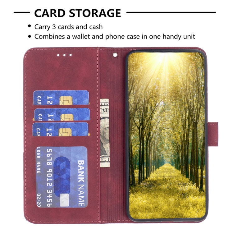 For Samsung Galaxy S23 5G Magnetic Buckle Rhombus Texture Leather Phone Case(Red) For Samsung Galaxy S23 5G Magnetic Buckle Rhombus Texture Leather Phone Case(Red)
