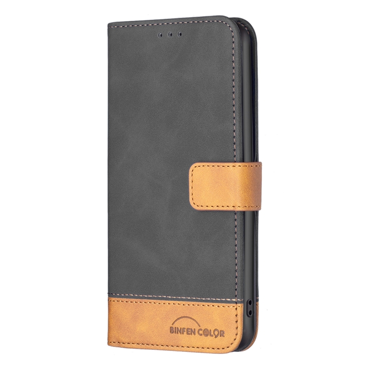 For Samsung Galaxy S23 Ultra 5G BF11 Color Matching Skin Feel Leather Phone Case(Black)