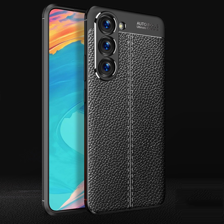 For Samsung Galaxy S23 5G Litchi Texture Shockproof TPU Phone Case(Black) For Samsung Galaxy S23 5G Litchi Texture Shockproof TPU Phone Case(Black)