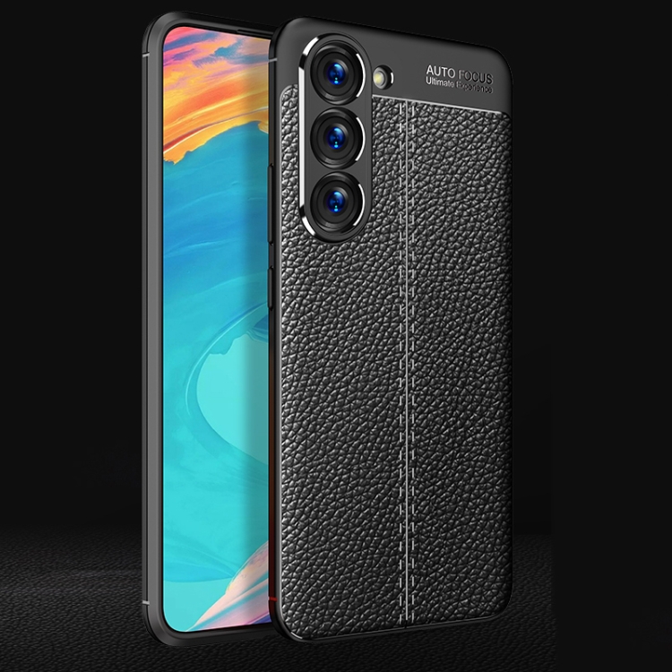For Samsung Galaxy S23+ 5G Litchi Texture Shockproof TPU Phone Case(Black) For Samsung Galaxy S23+ 5G Litchi Texture Shockproof TPU Phone Case(Black)