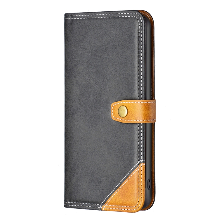 For Samsung Galaxy S23+ 5G Color Matching Double Sewing Thread Leather Phone Case(Black) For Samsung Galaxy S23+ 5G Color Matching Double Sewing Thread Leather Phone Case(Black)