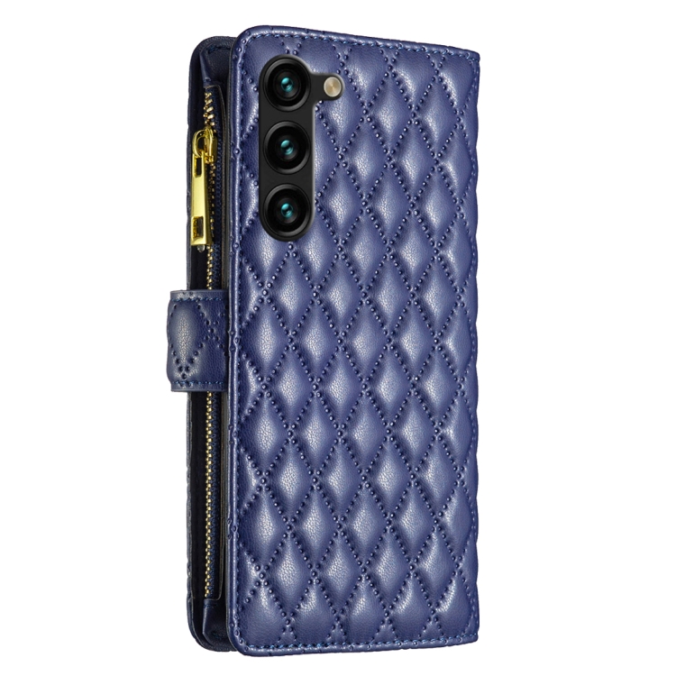 For Samsung Galaxy S23+ 5G Diamond Lattice Zipper Wallet Leather Flip Phone Case(Blue) For Samsung Galaxy S23+ 5G Diamond Lattice Zipper Wallet Leather Flip Phone Case(Blue)