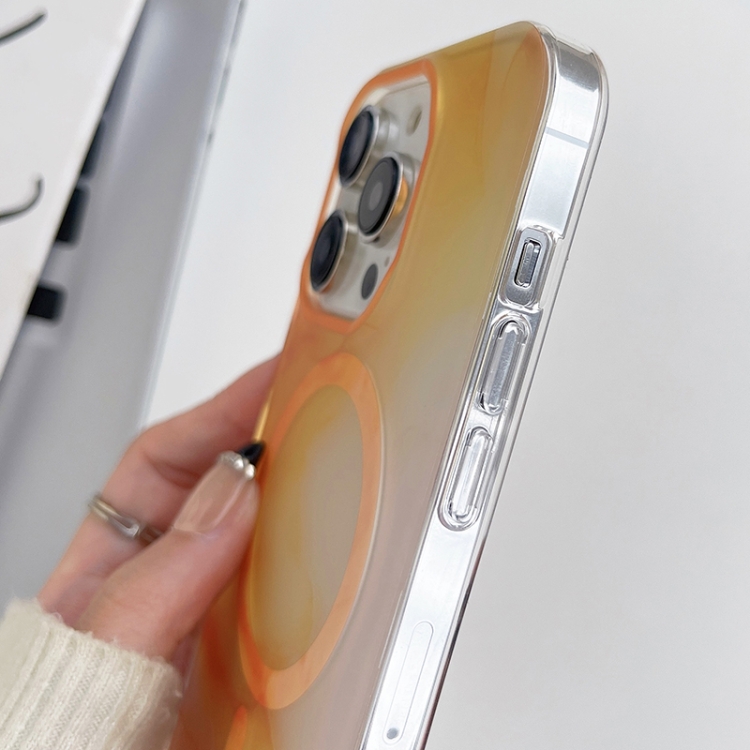 For iPhone 14 Pro Watercolor Magsafe Phone Case(Yellow) For iPhone 14 Pro Watercolor Magsafe Phone Case(Yellow)