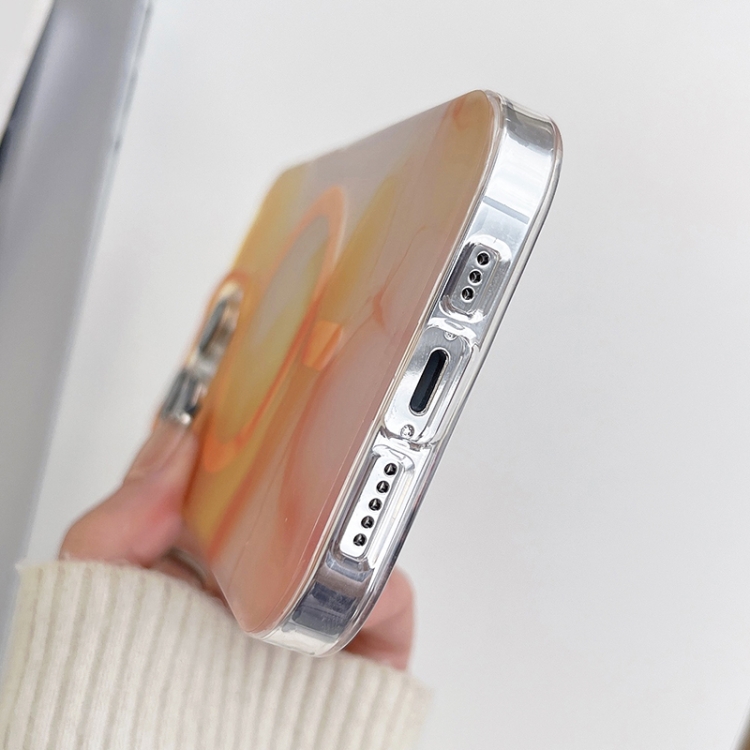 For iPhone 12 Watercolor Magsafe Phone Case(Yellow) For iPhone 12 Watercolor Magsafe Phone Case(Yellow)