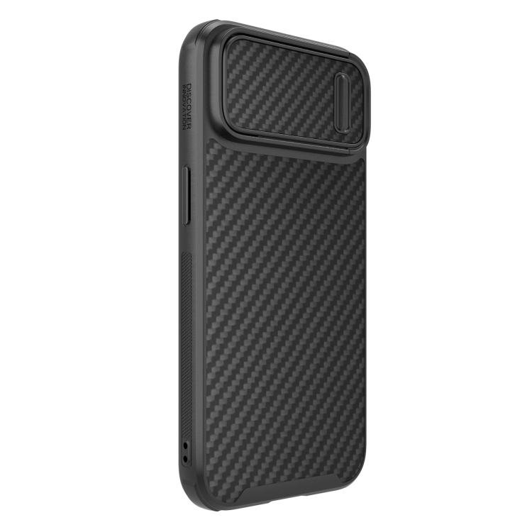 For iPhone 14 NILLKIN Synthetic Fiber Camshield Magnetic Phone Case(Black) For iPhone 14 NILLKIN Synthetic Fiber Camshield Magnetic Phone Case(Black)