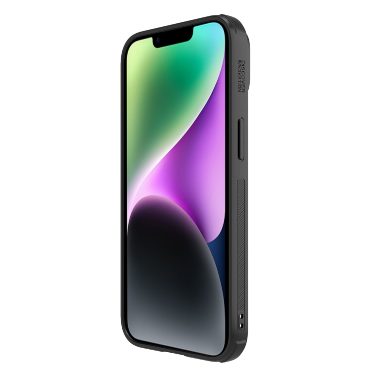For iPhone 14 NILLKIN Synthetic Fiber Camshield Magnetic Phone Case(Black) For iPhone 14 NILLKIN Synthetic Fiber Camshield Magnetic Phone Case(Black)
