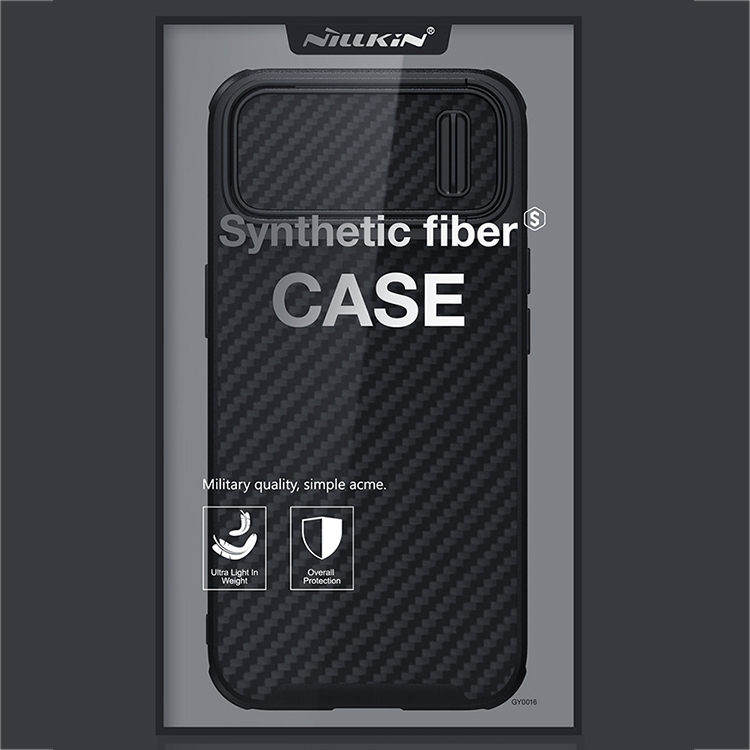 For iPhone 14 NILLKIN Synthetic Fiber Camshield Magnetic Phone Case(Black) For iPhone 14 NILLKIN Synthetic Fiber Camshield Magnetic Phone Case(Black)