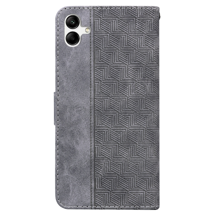 For Samsung Galaxy A04/M13 5G Geometric Embossed Flip Leather Phone Case(Grey) For Samsung Galaxy A04/M13 5G Geometric Embossed Flip Leather Phone Case(Grey)
