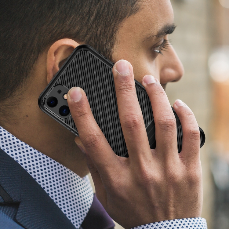 For iPhone 11 Carbon Fiber Texture Solid Color TPU Slim Case Soft Cover(Black) For iPhone 11 Carbon Fiber Texture Solid Color TPU Slim Case Soft Cover(Black)