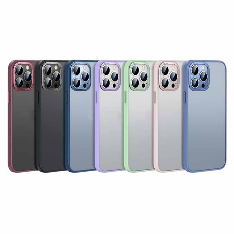 For iPhone 14 Metal Lens Skin Feel Frosted Phone Case(Pink) For iPhone 14 Metal Lens Skin Feel Frosted Phone Case(Pink)