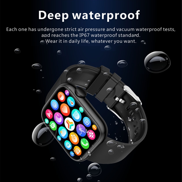 Reloj inteligente QX7 con pantalla TFT de 1,85 pulgadas, compatible con llamadas Bluetooth/monitoreo del hogar/más de 100 modos deportivos (negro) - B9