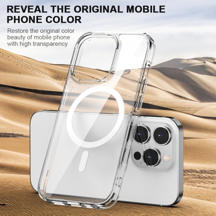 For iPhone 14 Plus Aurora Series MagSafe Phone Case(Transparent Black) For iPhone 14 Plus Aurora Series MagSafe Phone Case(Transparent Black)