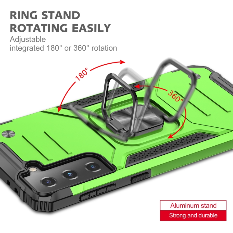 For Samsung Galaxy S23+ 5G Magnetic Armor TPU + PC Holder Phone Case(Green) For Samsung Galaxy S23+ 5G Magnetic Armor TPU + PC Holder Phone Case(Green)
