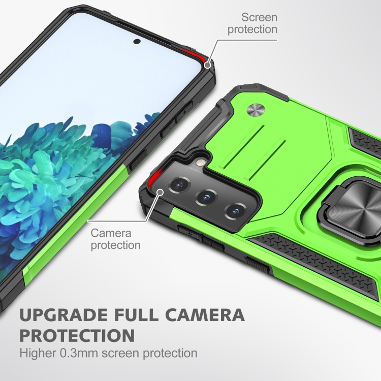For Samsung Galaxy S23+ 5G Magnetic Armor TPU + PC Holder Phone Case(Green) For Samsung Galaxy S23+ 5G Magnetic Armor TPU + PC Holder Phone Case(Green)