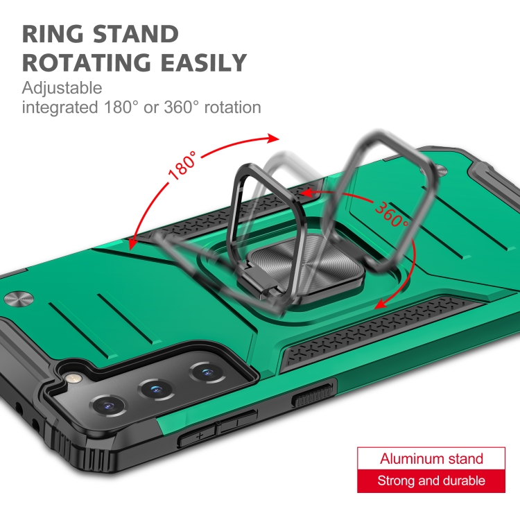 For Samsung Galaxy S23 5G Magnetic Armor TPU + PC Holder Phone Case(Dark Green) For Samsung Galaxy S23 5G Magnetic Armor TPU + PC Holder Phone Case(Dark Green)