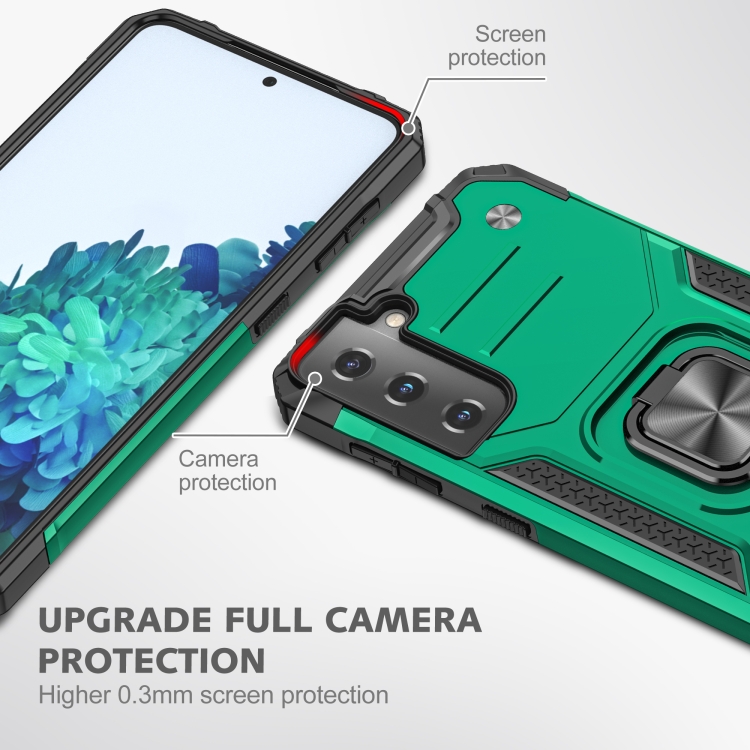 For Samsung Galaxy S23 5G Magnetic Armor TPU + PC Holder Phone Case(Dark Green) For Samsung Galaxy S23 5G Magnetic Armor TPU + PC Holder Phone Case(Dark Green)