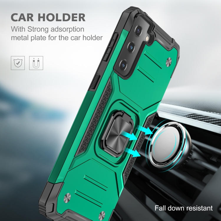 For Samsung Galaxy S23 5G Magnetic Armor TPU + PC Holder Phone Case(Dark Green) For Samsung Galaxy S23 5G Magnetic Armor TPU + PC Holder Phone Case(Dark Green)