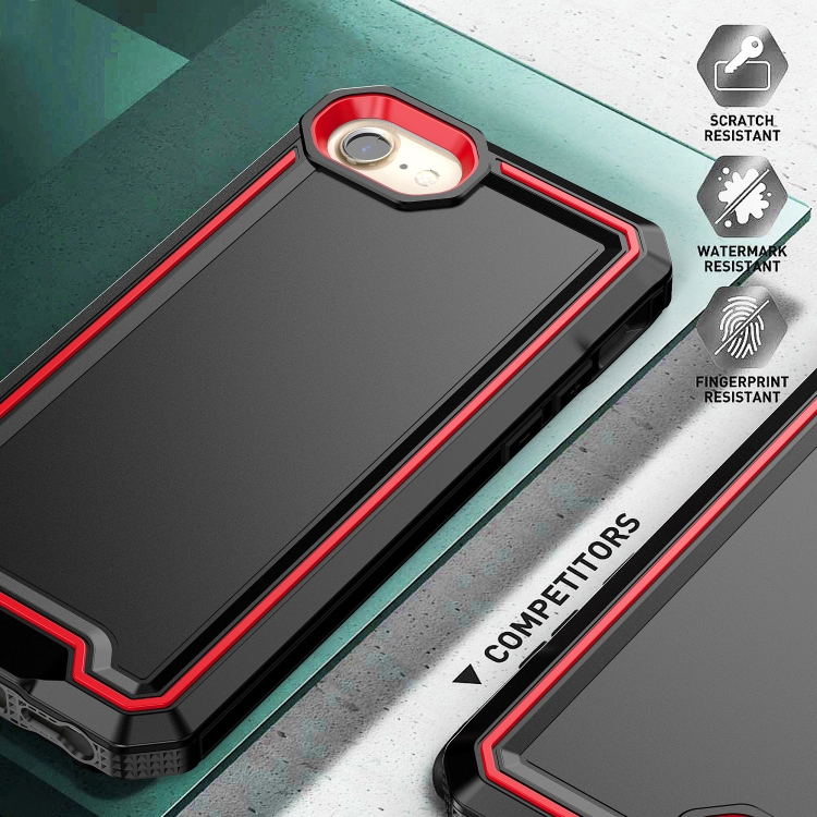 For iPhone SE 2022 / SE 2020 / 8 / 7 Armour Two-color TPU + PC Phone Case(Black+Red) For iPhone SE 2022 / SE 2020 / 8 / 7 Armour Two-color TPU + PC Phone Case(Black+Red)