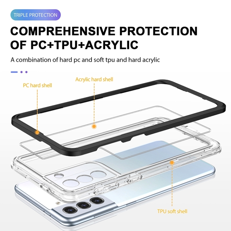 For Samsung Galaxy S23+ 5G Bright Series Clear Acrylic + PC + TPU Phone Case(Black) For Samsung Galaxy S23+ 5G Bright Series Clear Acrylic + PC + TPU Phone Case(Black)