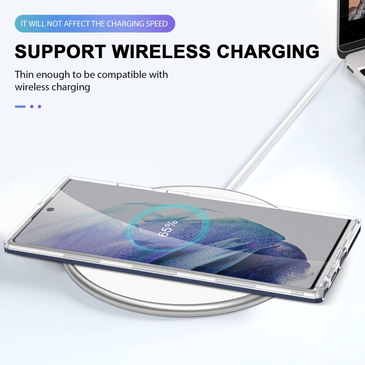 For Samsung Galaxy S23 Ultra 5G Bright Series Clear Acrylic + PC + TPU Phone Case(Navy Blue)