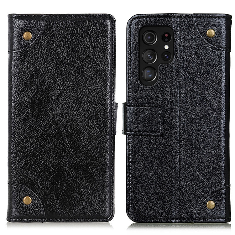 For Samsung Galaxy S23 Ultra 5G Copper Buckle Nappa Texture Horizontal Flip Leather Phone Case(Black) For Samsung Galaxy S23 Ultra 5G Copper Buckle Nappa Texture Horizontal Flip Leather Phone Case(Black)