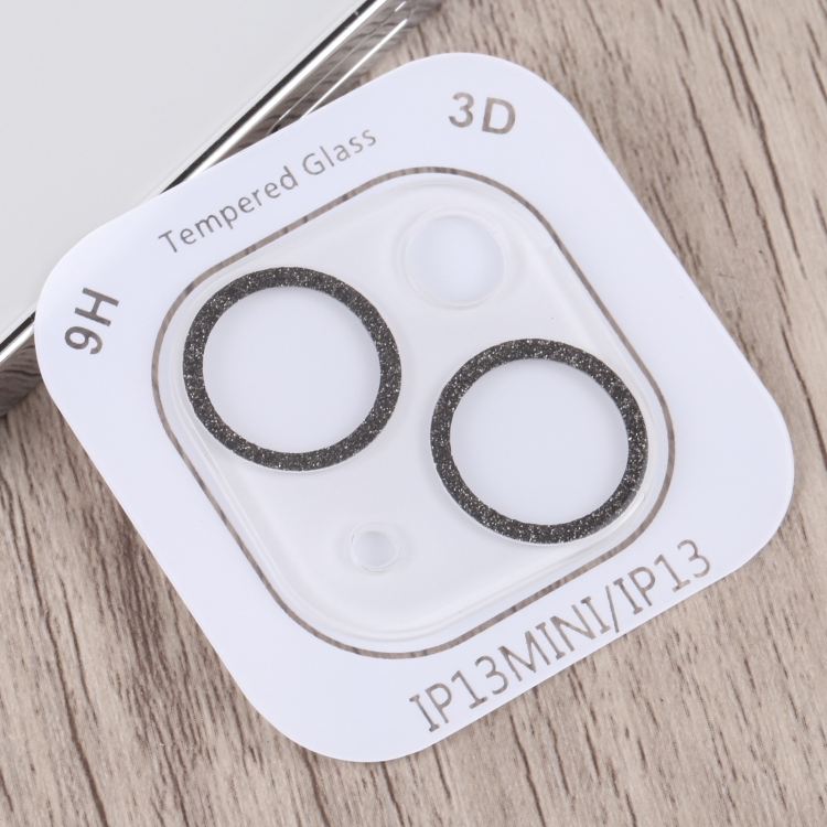 For iPhone 14 Glitter Ring Tempered Glass Camera Lens Film(Black) For iPhone 14 Glitter Ring Tempered Glass Camera Lens Film(Black)
