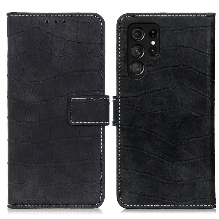 For Samsung Galaxy S23 Ultra 5G Magnetic Crocodile Texture Horizontal Flip Leather Phone Case(Black) For Samsung Galaxy S23 Ultra 5G Magnetic Crocodile Texture Horizontal Flip Leather Phone Case(Black)